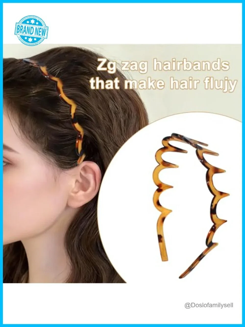U-Shaped Zigzag Headband, Non-Slip Teeth Hair Accessory, Reversible Lifting